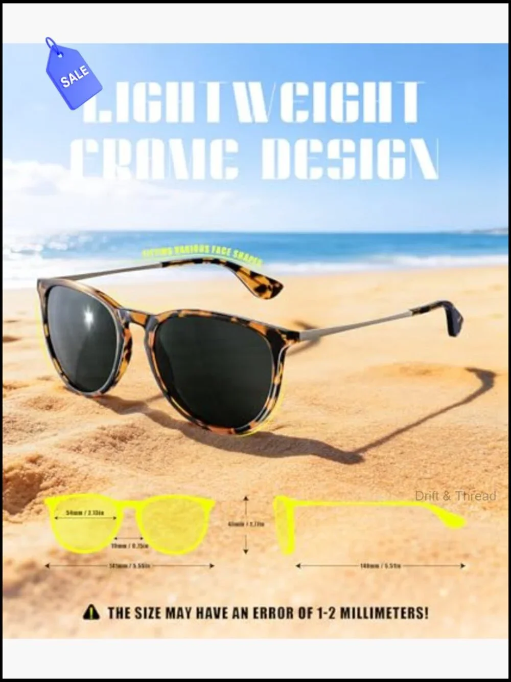 Retro Round Sunglasses 3 Pack Polarized UV400 Women's Trendy Metal Frame